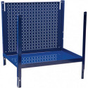Élément d’étagère LOGS 30 H520xl540xP390 mm bleu RAL 5022 paroi arrière tôle perfor. 2 tablettes