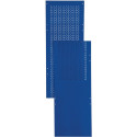 Paroi latérale en tôle perforée LOGS 80 H2000xl390 mm bleu RAL 5022