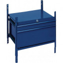 Élément de tiroirs LOGS 100 H520xl540xP390 mm 2 tiroirs verrouillable bleu RAL 5022