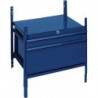 Élément de tiroirs LOGS 100 H520xl540xP390 mm 2 tiroirs verrouillable bleu RAL 5022