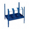 Élément d’étagère LOGS 150 H520xl540xP390 mm bleu RAL 5022 escamotable approprié pour 3 bidons
