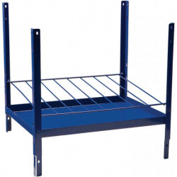 Élément d’étagère LOGS 160 H520xl540xP390 mm bleu RAL 5022 8 rangées approprié pour cartouches de silicone