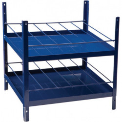 Élément d’étagère LOGS 180 H520xl540xP390 mm bleu RAL 5022 2 x 6 rangées approprié pour bombes aérosol