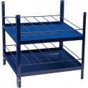 Élément d’étagère LOGS 180 H520xl540xP390 mm bleu RAL 5022 2 x 6 rangées approprié pour bombes aérosol