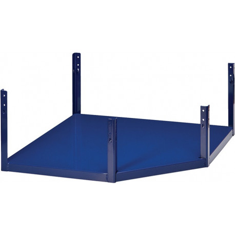Élément en coin LOGS 230 H260xl540xP390 mm bleu RAL 5022