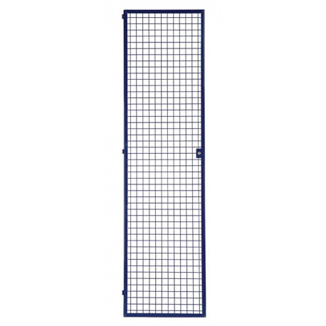 Porte grillagée LOGS 240 H1970xl540 mm bleu RAL 5022 verrouillable