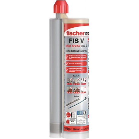 Mortier d'injection FIS V 1 cartouche 360 ml 2 x FIS Easy Mixer HS 360 S FISCHE