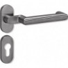 Jeu de portes profilées en acier inoxydable PZ - cylindre profilé pour épaisseur de porte 38,1 - 48 mm HEWI