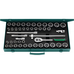 Jeu de clés à douille 50Ma/39/6 N 45 pièces 1/2 po. ouverture de clé 10-13 mm 3/8-1 1/4 po. nombre de dents 36 12 pans STAHLWILLE