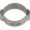 Pince de tuyau 2 oreilles acier inoxydable 1.4301 (W4) plage de serrage 17-20 mm