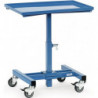 Servante d'atelier surface de chargement L605xl405 mm hauteur réglable 524-774 mm bleu brill., RAL 5007 mobile FETRA