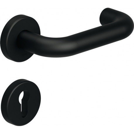 Poignée porte 111PBR22.230 PA 90 ma 4-KT.8mm 38.1-43.0mm Rosace de protection HEWI