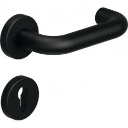 Poignée porte 111PBR22.230 PA 90 ma 4-KT.8mm 43.1-48.0mm Rosace de protection HEWI