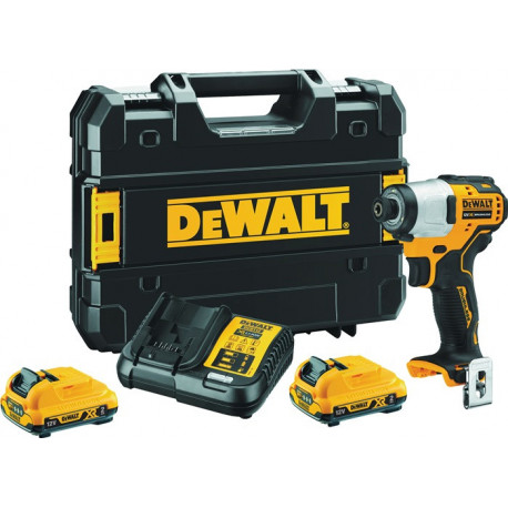 Visseuse à percussion sans fil DCF801D2 12 V 2 Ah 6,3 mm (1/4 po.) 6 pans creux 163 Nm DEWALT