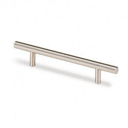 Poignée de meuble Hale acier aspect inox brossé 96 mm Ø 12 mm HETTICH