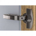 Charnière 110 degrés Sensys8645i 3mm semi-revêtement avec manchon d'expansion préfabriqué noir HETTICH (Par 50)