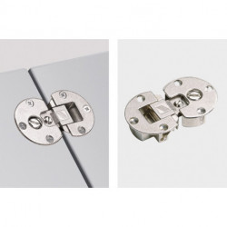 Charnière à abattant Markant 11 sans vis de fixation, zinc moulé sous pression, nickelé HETTICH