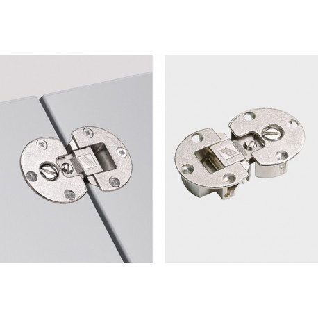 Charnière à abattant Markant 11 sans vis de fixation, zinc moulé sous pression, nickelé HETTICH