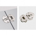 Charnière à abattant Markant 11 sans vis de fixation, zinc moulé sous pression, nickelé HETTICH