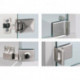 Charnière pour porte en verre ET 5150 Z (nécessaire en plus pour une hauteur de porte 1000 mm)