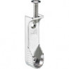 Palier tubulaire d'armoire, zinc moulé sous pression, nickelé HETTICH