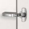 Charnière de porte fine Sensys 8646i TH 52 ici à visser, nickelée HETTICH
