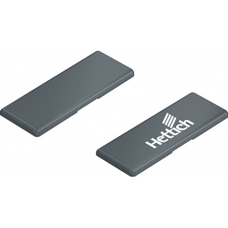 Capuchon en plastique, anthracite Hettich Logo HETTICH (Par 50)