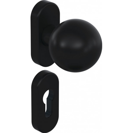 Jeu de portes profilées 162PBR03.643 polyamide 90m PZ pour épaisseur de porte 38,1 - 48,0 mm HEWI