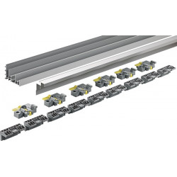 Profil de course 2300mm argenté HETTICH