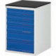 Armoire à tiroirs BK 650 H820xl580xP650 mm gris clair/bleu gentiane extraction simple PROMAT