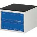 Armoire à tiroirs BK 650 H460xl580xP650 mm gris clair/bleu gentiane extraction s