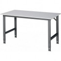 Établi l.1500xP800xH760-1080 mm plateau de travail mélaminé châssis anthracite RAU