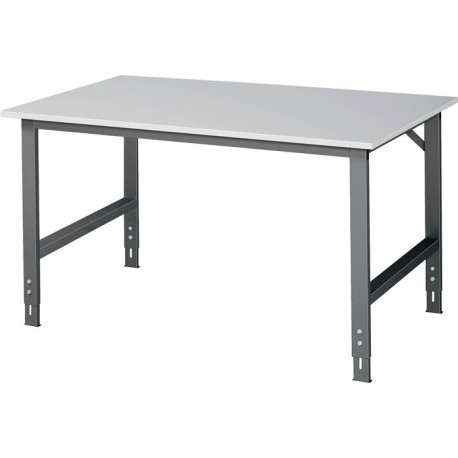 Établi l.1500xP1000xH760-1080 mm plateau de travail mélaminé châssis anthracite
