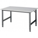 Établi l.1500xP1000xH760-1080 mm plateau de travail mélaminé châssis anthracite