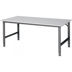 Établi l.2000xP1000xH760-1080 mm plateau de travail mélaminé châssis anthracite