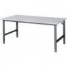Établi l.2000xP1000xH760-1080 mm plateau de travail mélaminé châssis anthracite