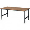Établi l.2000xP1000xH760-1080 mm plateau de travail hêtre châssis anthracite