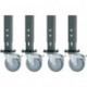 Jeu de roulettes 4 roulettes pivotantes avec blocage D. du rouleau 125 mm pour établi hauteur 760-1080 mm