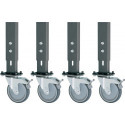 Jeu de roulettes 4 roulettes pivotantes avec blocage D. du rouleau 125 mm pour établi hauteur 760-1080 mm