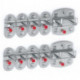 Assortiment de porte-outils 10 pièces revêtu plastique pour panneaux perforés 7 croch./2 croch. d./1 pince à outil 1 Pince à outil
