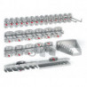 Assortiment de porte-outils 28 pièces revêtu plastique pour panneaux perforés 14 croch./6 croch. double/8 supports div div.support