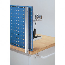 Support d'établi pour longueur du panneau 1500/2000 mm adapté à panneaux perf. à trous/fentes RASTERPLAN