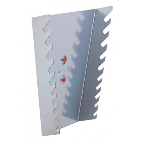 Support de clés polygonales vertical pour 10 clés H. 255 x l. 225/125 x P. 50 mm adapté à panneaux perforés