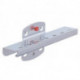 Porte-embout pour 7 embouts H10xl150xP35 mm adapté à panneaux perforés RASTERPLAN