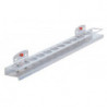 Porte-douilles H30xl390xP45 mm pour 12 douilles adapté à panneaux perforés