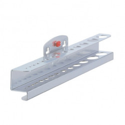Porte-forets/clés six pans H35xl200xP30 mm pour 14 pièces adapté à panneaux perforés