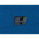 Porte-documents DIN A4 paysage plastique l.340xP100xH231 mm adapté à panneaux perforés 5 pièces/sachet