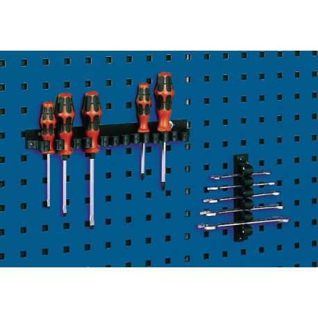 Support de serrage l. 150 mm nombre d’attachements 5 adapté à panneaux perforés 3 pièces/sachet BOTT
