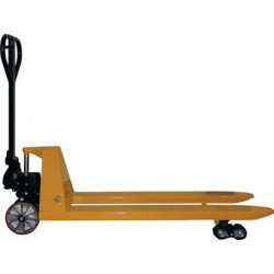 Transpalette L. fourche 1150 mm cap.ch. 2500 kg acier jaune séc. RAL 1003 caout