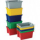 Bac gerbable-emboîtable PP bleu L300xl200xH150 mm